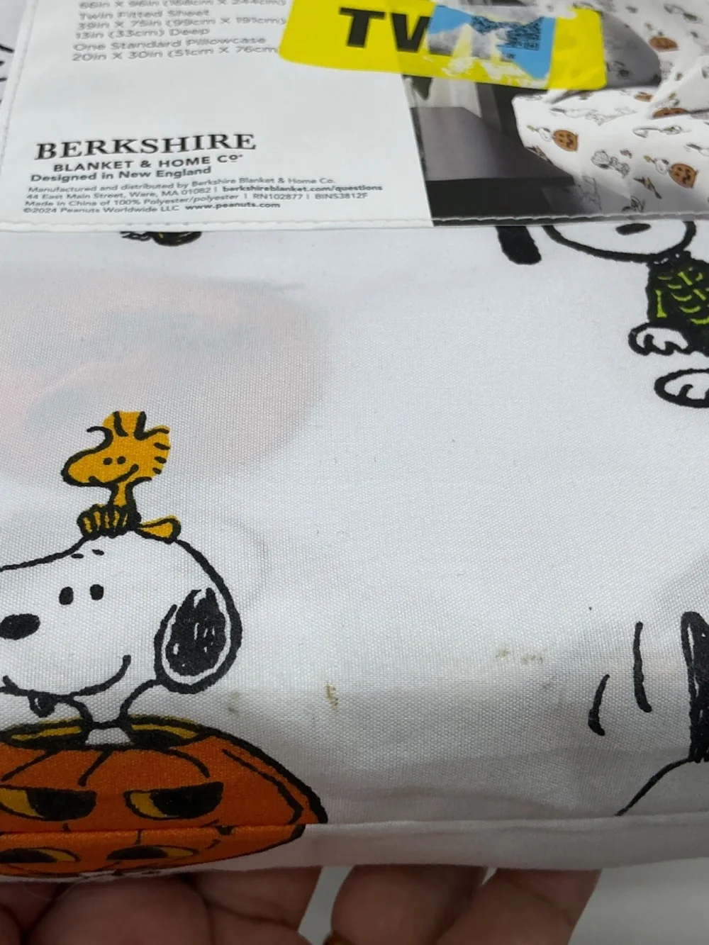 Peanuts Snoopy Halloween Twin Sheet Set